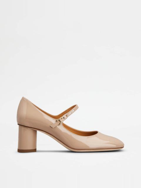 Tod's MARY JANES IN PATENT LEATHER - PINK