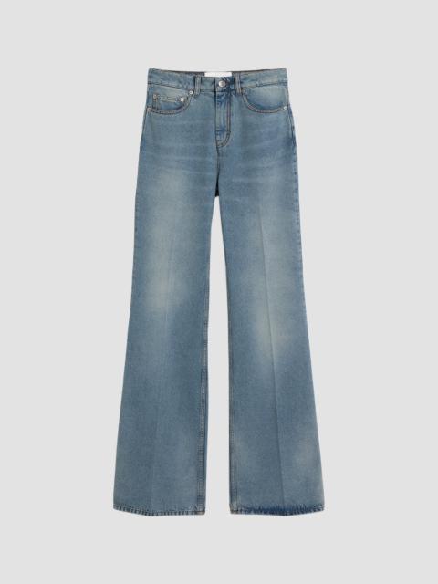 AMI Paris Women's Flare Fit Mid-Rise Jeans - Used Blue