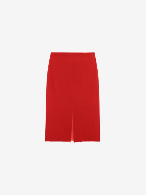 The Frankie Shop Suva Sheer Skirt - Red