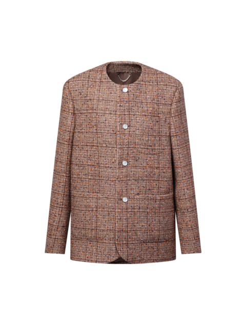 Louis Vuitton Collarless Tweed Jacket