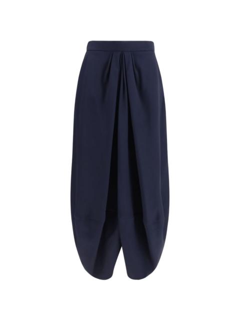 GIORGIO ARMANI pleated-detail tulip-hem skirt