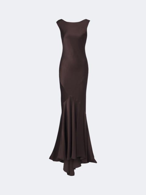 Max Mara Open-back satin maxi dress