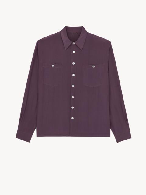 SAINT LAURENT SHIRT IN SILK SATIN