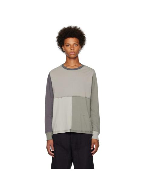 ECKHAUS LATTA Gray Lapped Long Sleeve T-Shirt