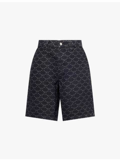A BATHING APE® 13oz Ape-Monogram Relaxed-Fit Denim Shorts