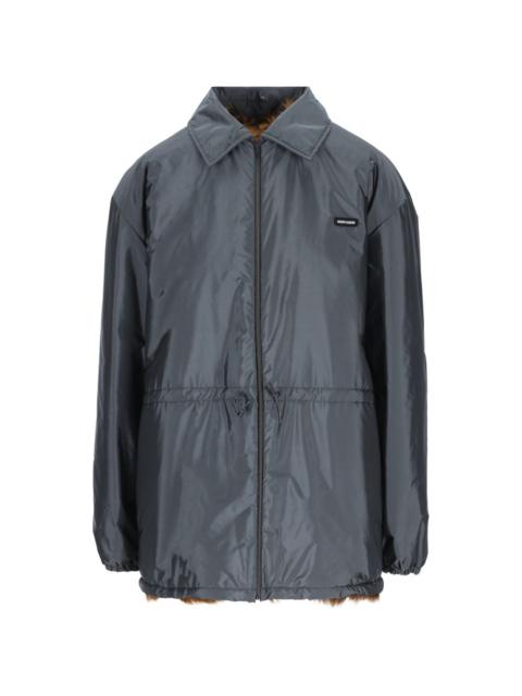 Miu Miu technical-fabric and shearling blouson jacket