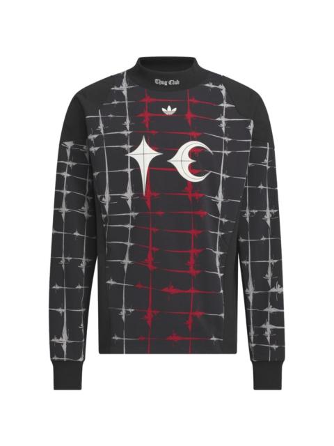 adidas long-sleeve patterned sweatshirt
