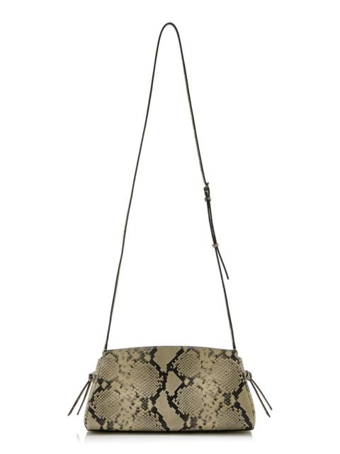 STAUD Maude Convertible Snake-Effect Leather Clutch animal