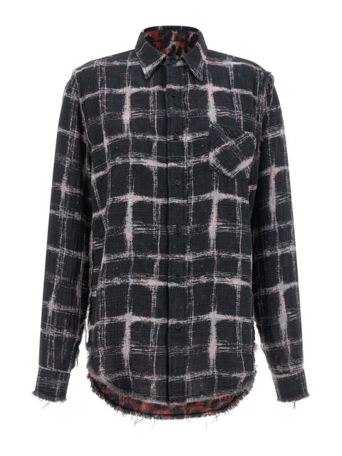 R13 Fringed hem reversible shirt