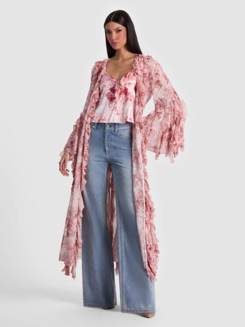 Alice + Olivia ZELDA RUFFLE TANK WITH SCARF