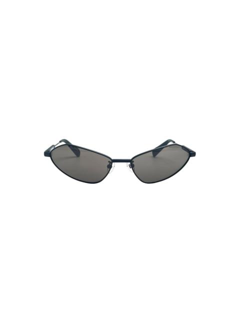 JACQUEMUS X LINDA FARROW BAMBINO METAL SUNGLASSES (MATT BLACK/GREY)