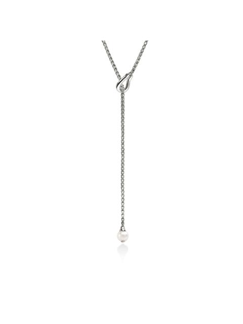 JOHN HARDY Surf Y Necklace, Sterling Silver, Diamonds, Pearl