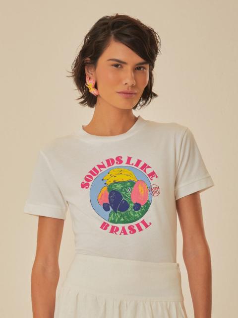 FARM RIO White Sounds Like Brasil Organic Cotton Baby T-Shirt