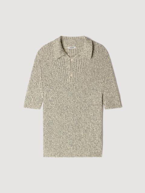 Sandro MARL COTTON KNIT POLO SHIRT