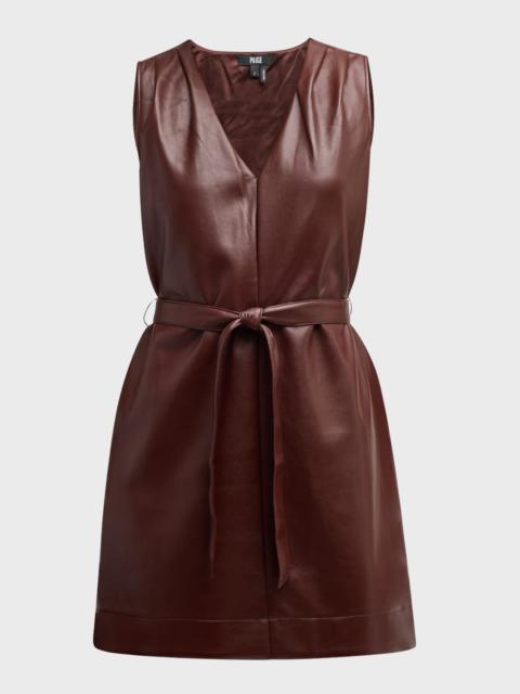 PAIGE Luisa Faux Leather Mini Dress