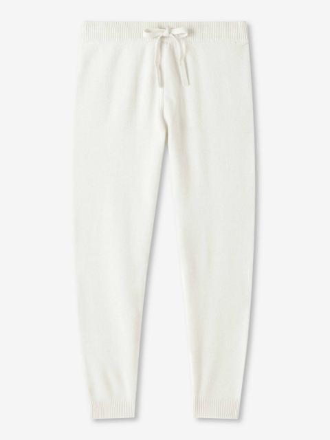 Derek Rose Women's Track Pants Daphne Cashmere Winter White