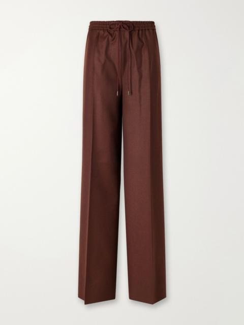 Max Mara Slalom wool-twill wide-leg pants Burgundy