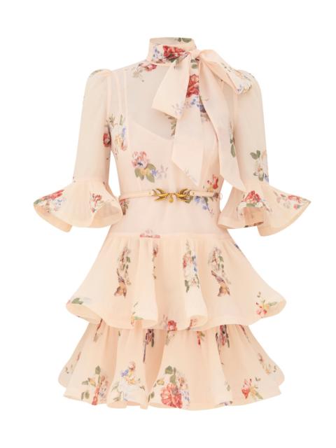 Zimmermann PLEATED SLEEVED MINI DRESS