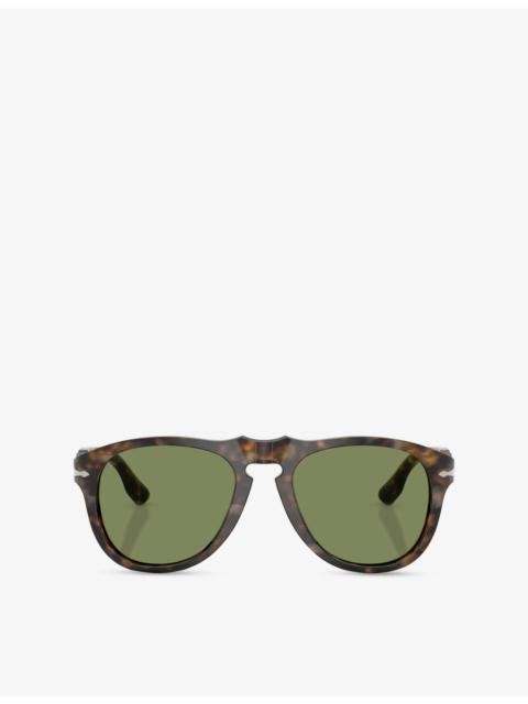 Persol PO8649SM Round-Frame Acetate Sunglasses