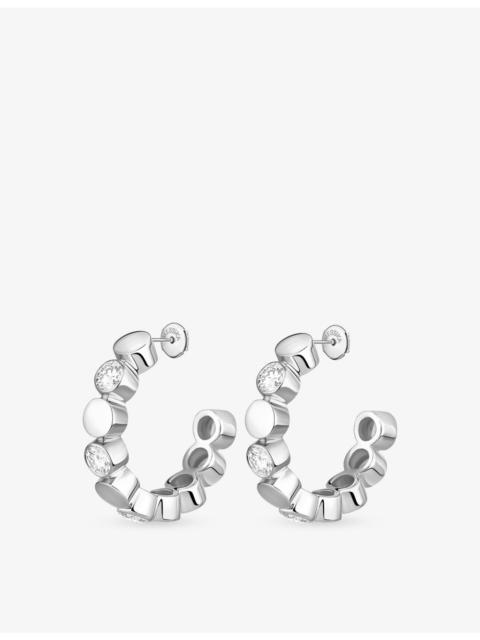 MESSIKA Vibes Mini 18ct White Gold And 3.28ct Diamond&nbsp;Hoop Earrings