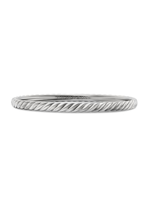 DAVID YURMAN Women's Sculpted Cable Bangle Bracelet in 18K White Gold - White Gold