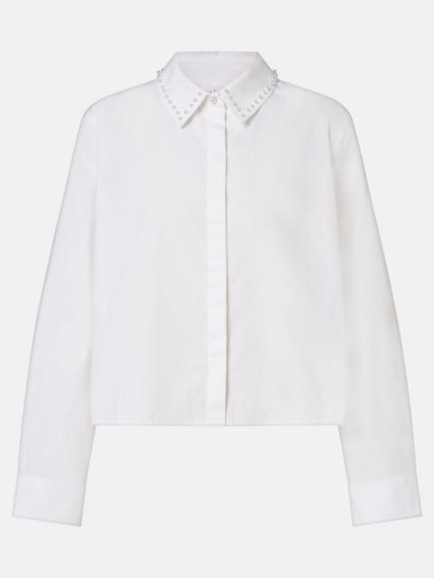 velvet Jocelyn beaded cotton poplin shirt