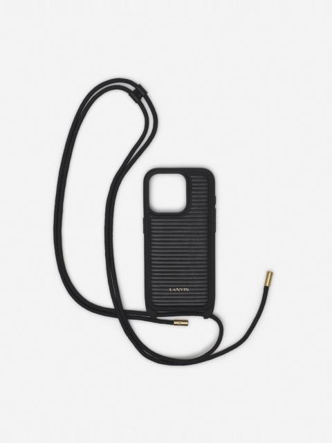 Lanvin CONCERTO ARPÈGE LEATHER CASE FOR IPHONE 15