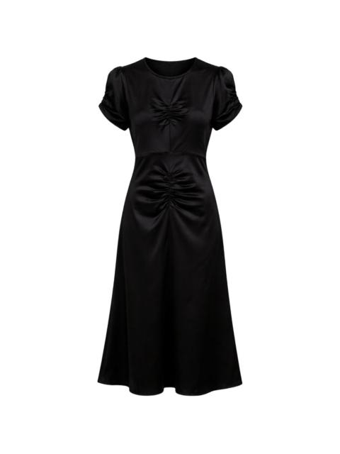 N°21 ruching short-sleeve midi dress