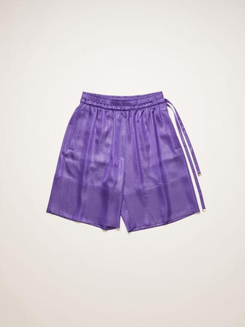 Acne Studios Satin shorts electric purple