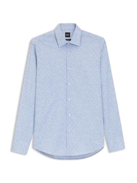 BOSS REGULAR-FIT SHIRT IN PRINTED STRETCH COTTON