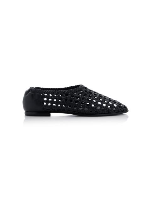 SIMKHAI Eden Woven Leather Ballet Flats black