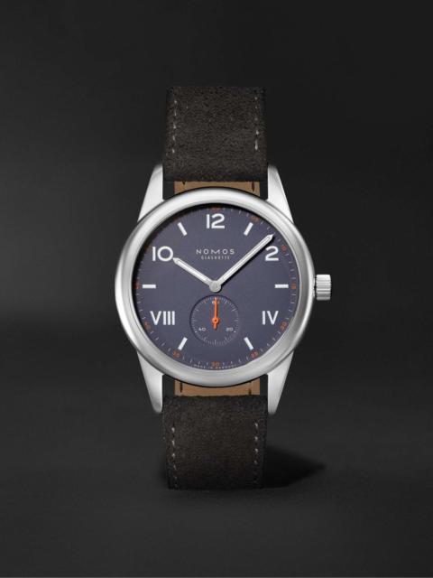 NOMOS Glashütte Club Campus Hand-Wound 38mm Stainless Steel and Leather Watch, Ref. No. 730