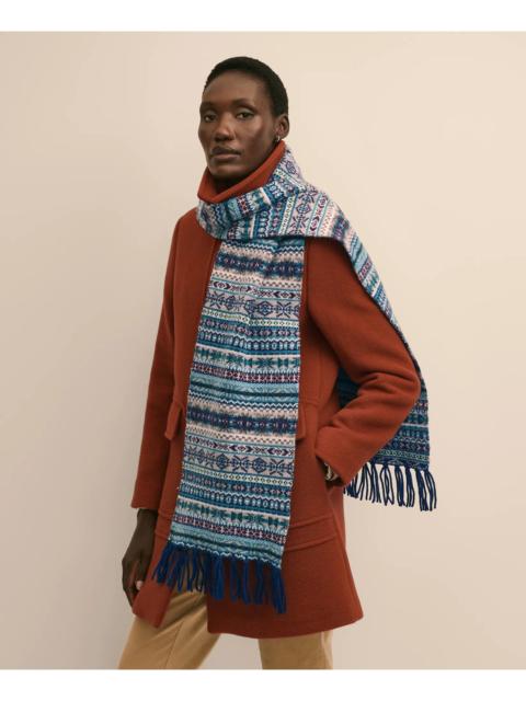 Brooks Brothers Merino Wool Fair Isle Scarf