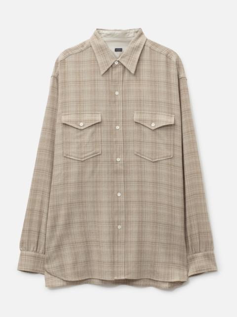 Nanamica REGULAR COLLAR WOOL PLAID SHIRT