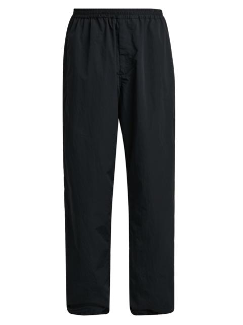 VERSACE Men's Soft Wrinkled Nylon Pants - Black