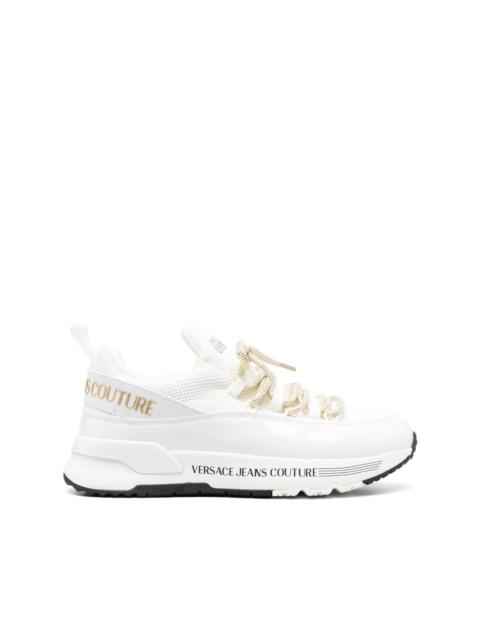 VERSACE JEANS COUTURE Dynamic logo-print leather sneakers