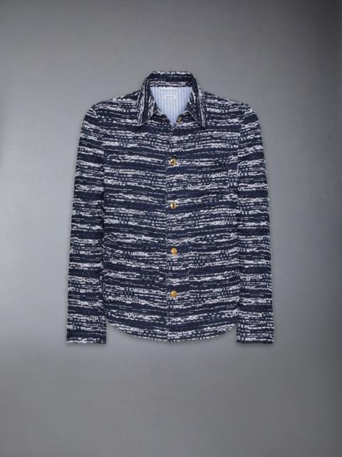 Thom Browne Mélange Tulle Yarn Tweed Utility Jacket