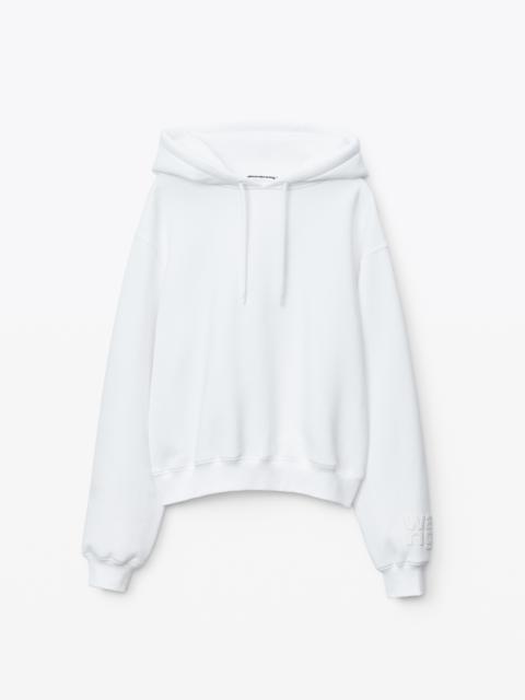 Alexander Wang PUFF LOGO HOODIE IN STRUCTURED TERRY