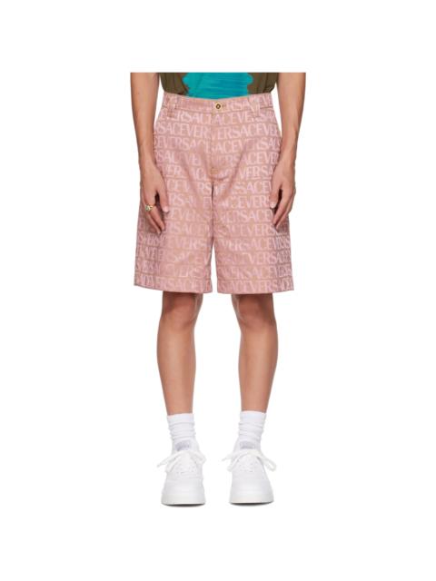 VERSACE Pink Allover Shorts