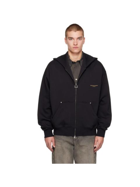 Wooyoungmi Black Scenery Graphic Zip-Up Hoodie