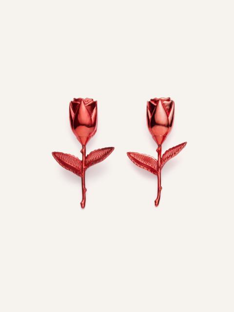 MAGDA BUTRYM Rosebud earrings in red