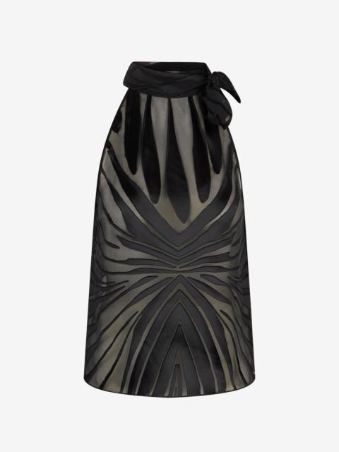 Roberto Cavalli Top With Ray Devoré Print