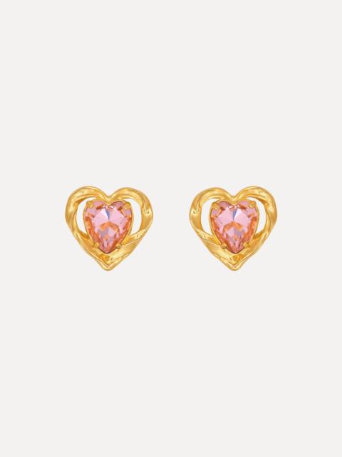 Oscar de la Renta HEART STONE EARRINGS