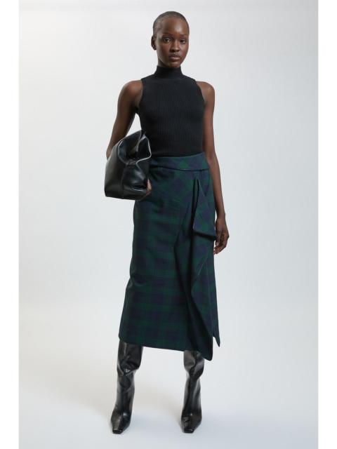 KAREN MILLEN Tartan Check Wrap Skirt