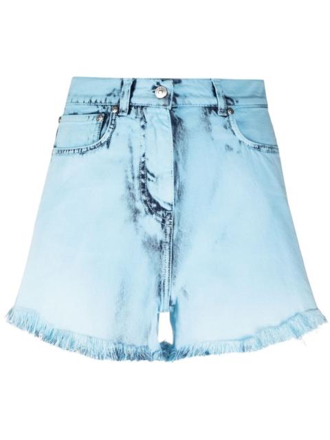 distressed-effect denim shorts