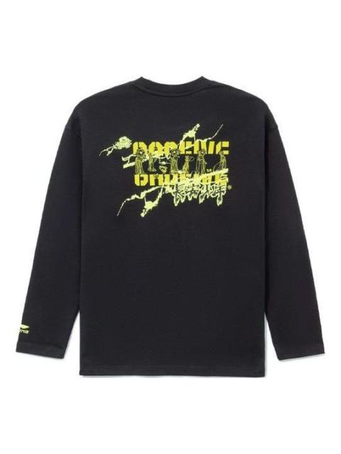 Li-Ning Li-Ning BadFive Changan 소년 그래픽 긴 소매 티셔츠 '블랙' AHSRC21-1