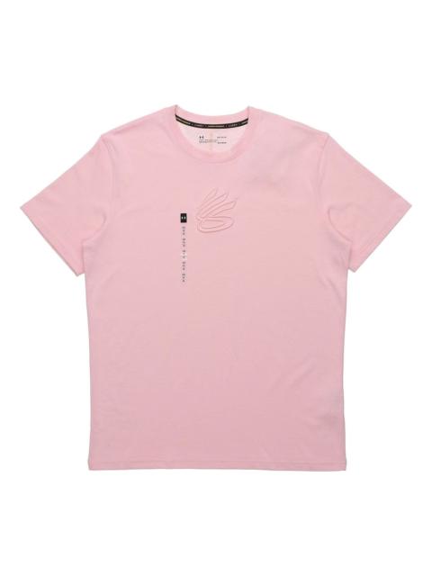 Under Armour 팔레 카레 자수 Undrtd 티셔츠 '핑크' 1362005-658