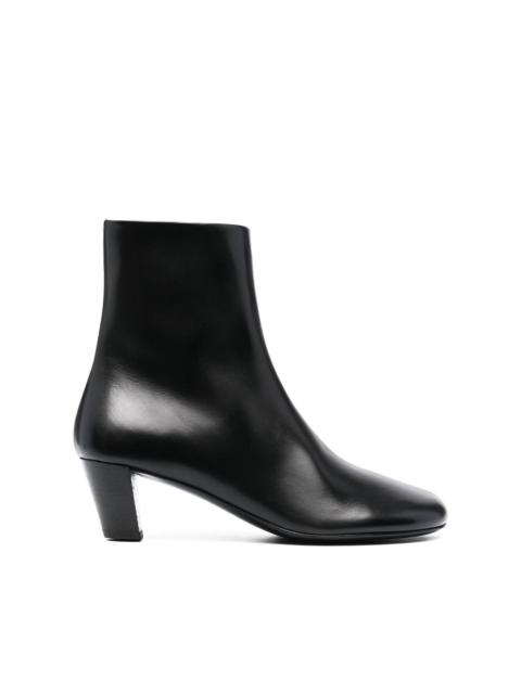 60mm heeled leather boots