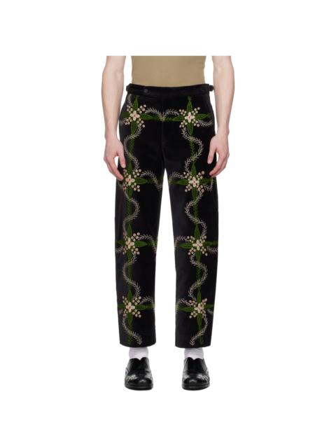 Black Rosemallow Trousers