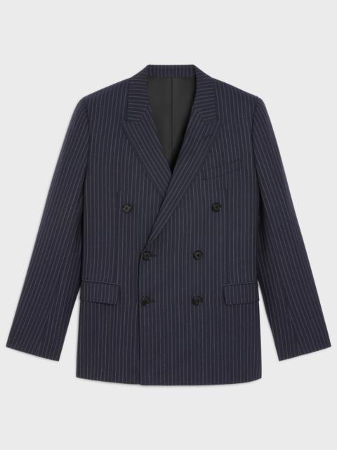 RECTANGLE JACKET IN STRIPED WOOL FABRIC